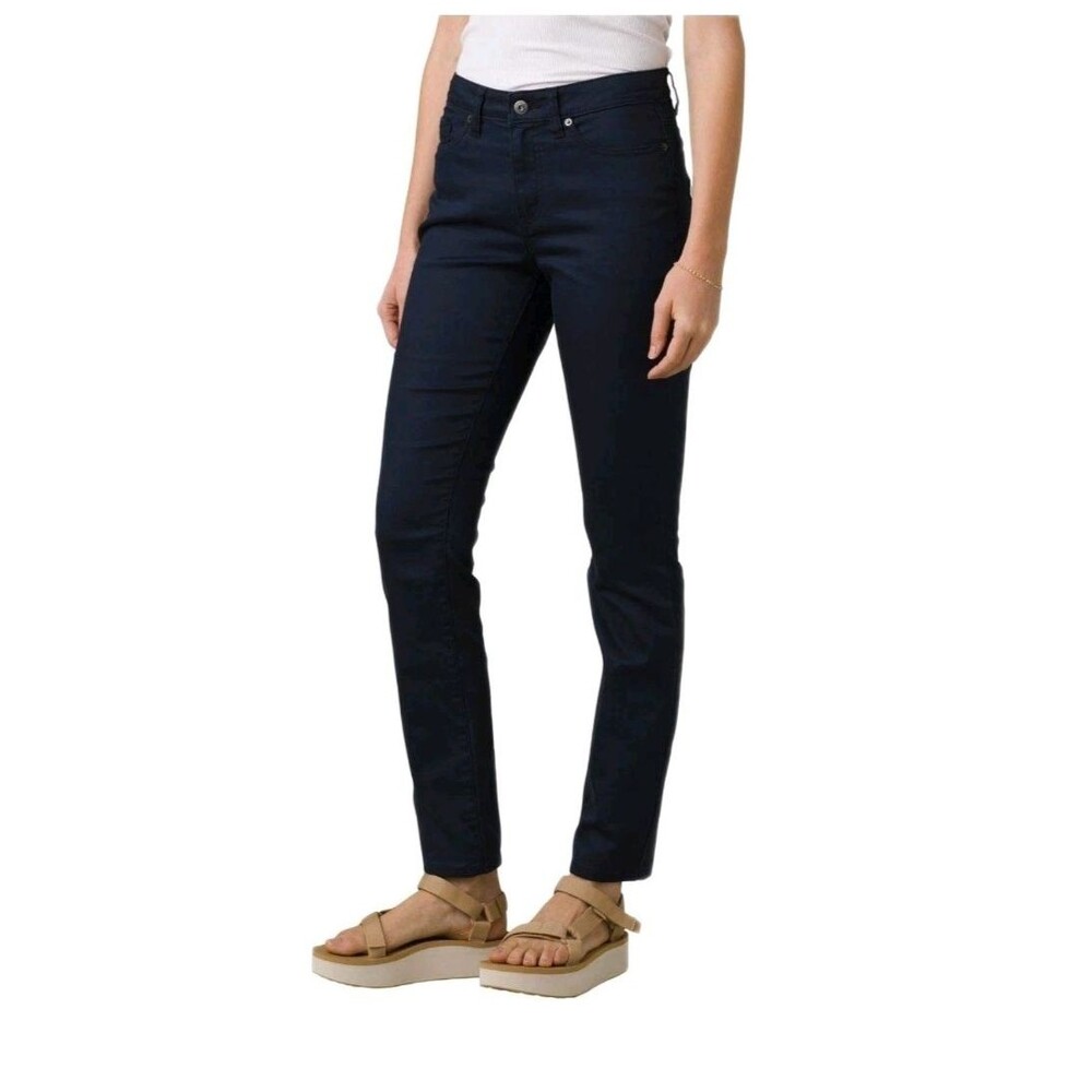Prana Kayla Organic Cotton Jeans 2/26T Indigo Blue Denim Mid Rise Straight Leg